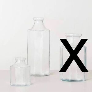 Octagonal Clear Glass Vases Large & Small - Hearth & Hand™ with Magnolia